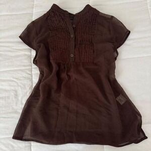 Elegant Brown Women's Blouse